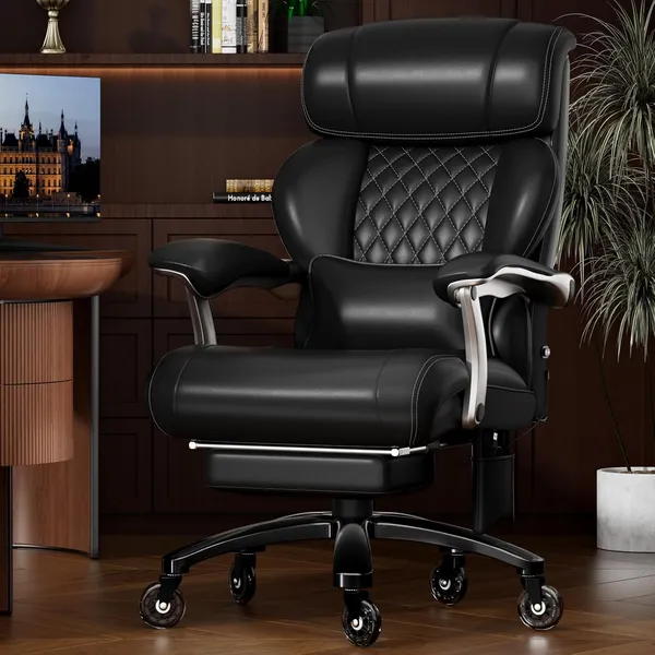 Czlolo Executive Big & Tall Office Chair, Full Black